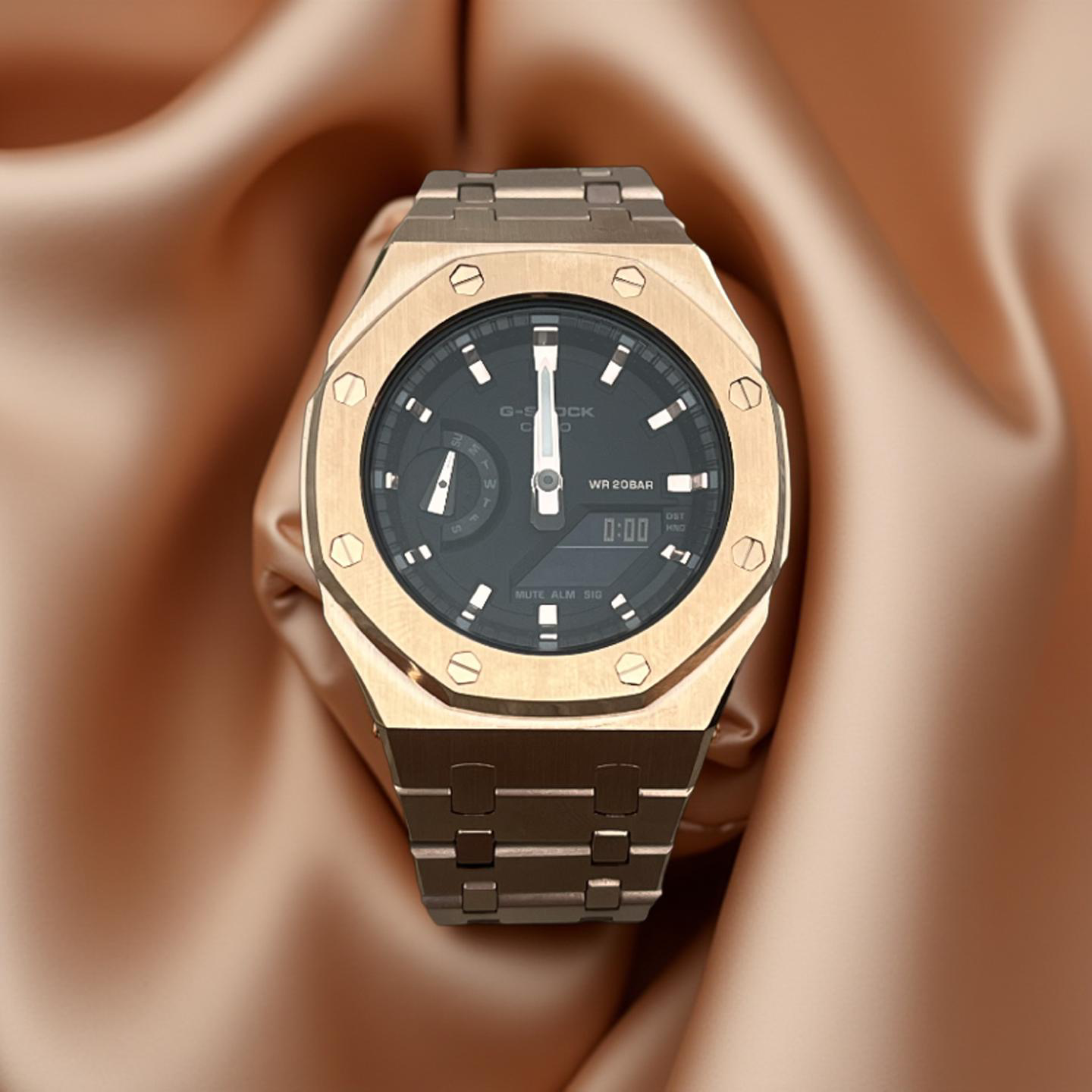 Casioak Royal Quartz Gold (Rose Gold Bracelet)